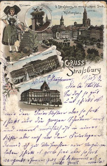 Strassburg Elsass Elsässerin Storchennest Kleberplatz Uni