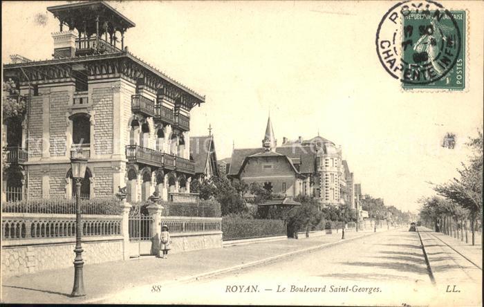 Royan 17 Boulevard Saint Georges Stempel auf AK