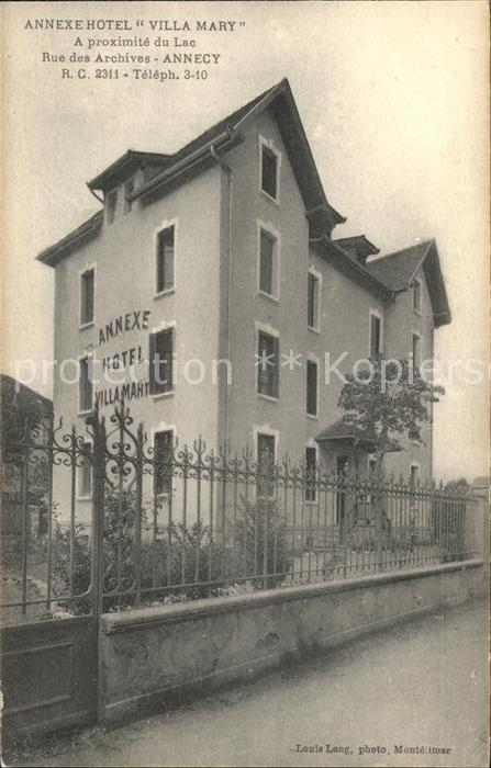 Annecy Haute-Savoie Annexe Hotel Villa Mary
