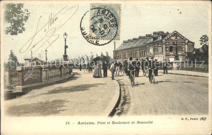 Amiens Pont et Boulevard de Beauville Stempel