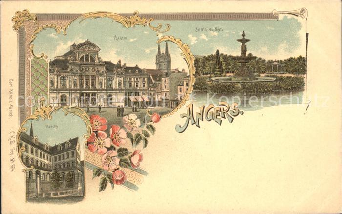 Angers Theatre Eveche Jardin du Mail Fontaine