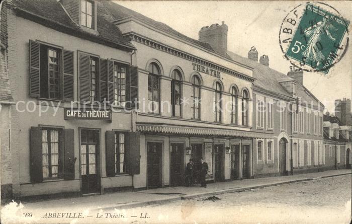Abbeville 80 Somme Theatre Stempel auf AK