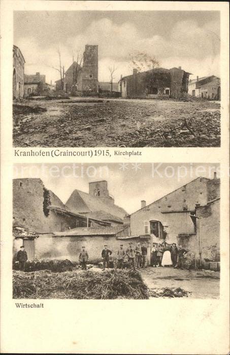 Kranhofen Craincourt Kirchplatz 1915 Wirtschaft