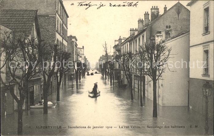 Alfortville Inondations de Janvier 1910 Rue Veron H