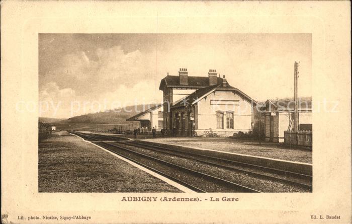 Aubigny-les-Pothees La Gare Chemin de Fer