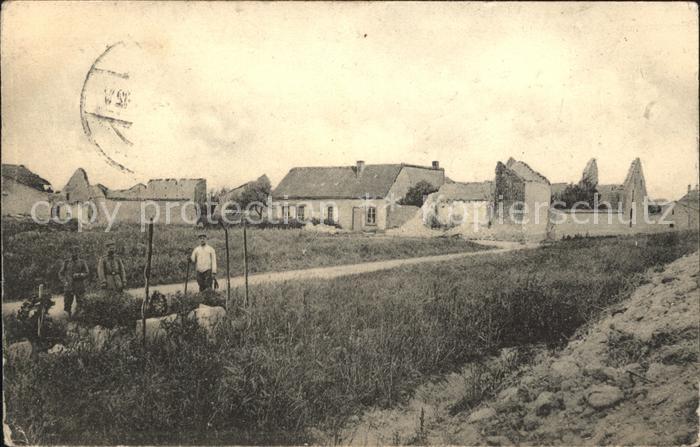 Fresne-les-Reims Ruines Grande Guerre Soldaten Trümmer W