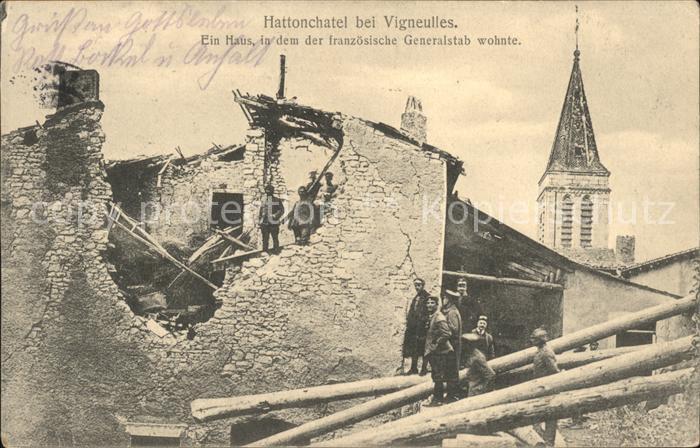 Hattonchatel Zerstörtes Haus französische Generalsta