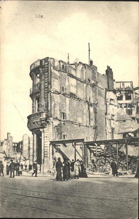 Lille Nord Zerstoertes Haus 1. Weltkrieg Nr. 450
