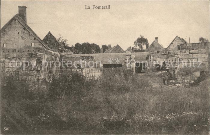 La Pomerail Ruines Grande Guerre 1. Weltkrieg
