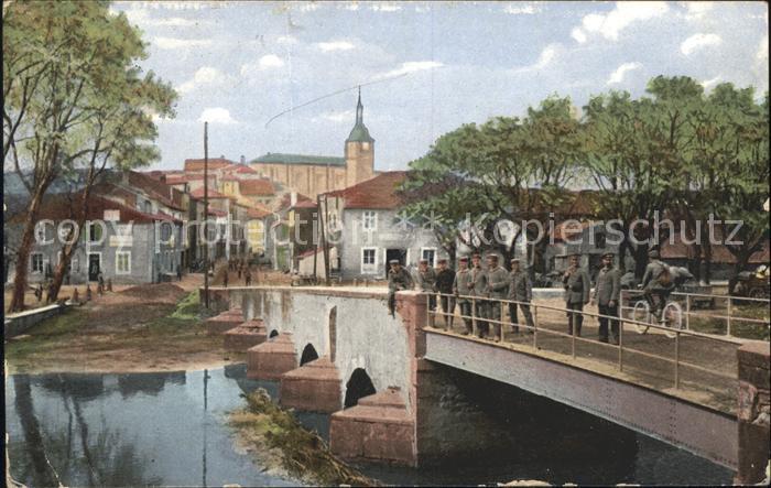 Thiaucourt-Regnieville Bruecke Kirche Soldaten Militaer 1. Weltkrieg Feldzug 191