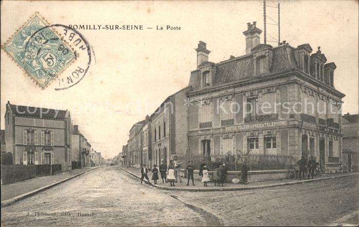 Romilly-sur-Seine La Poste Stempel auf AK