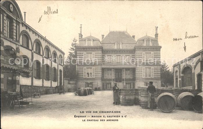 Epernay 51 Maison C. Gauthier Chateau des Archers Vin de Champagne