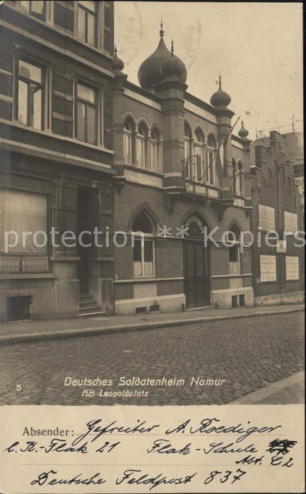 Namur Wallonie Deutsches Soldatenheim am Leopoldplatz
