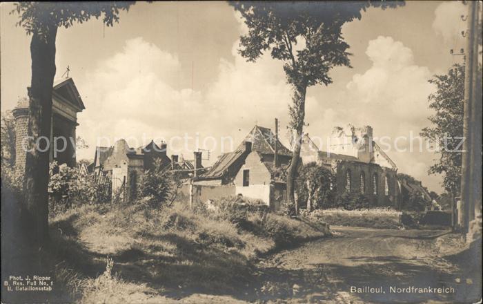 Bailleul Nord Ruines Grande Guerre Trümmer 1. Weltkri