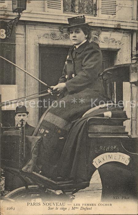 Paris Les Femmes Cocher Mme Dufaut Kutsche