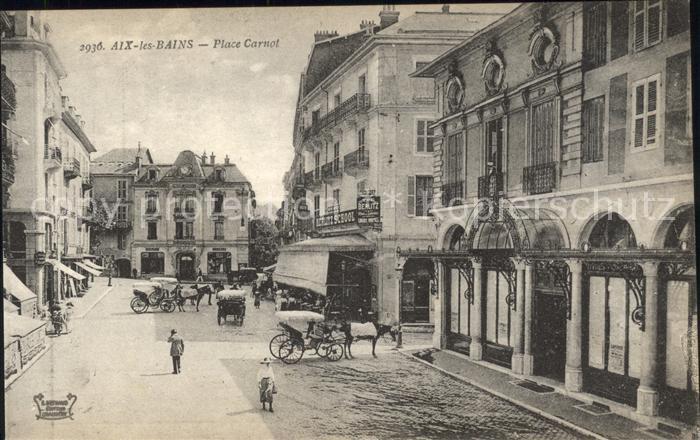 Aix-les-Bains Place Carnot Pferdekutsche