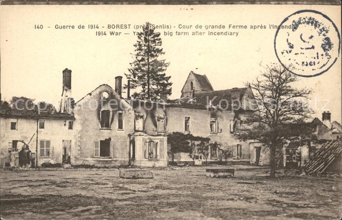 Borest Guerre de 1914 Cour de grande Ferme 1. Weltkrieg