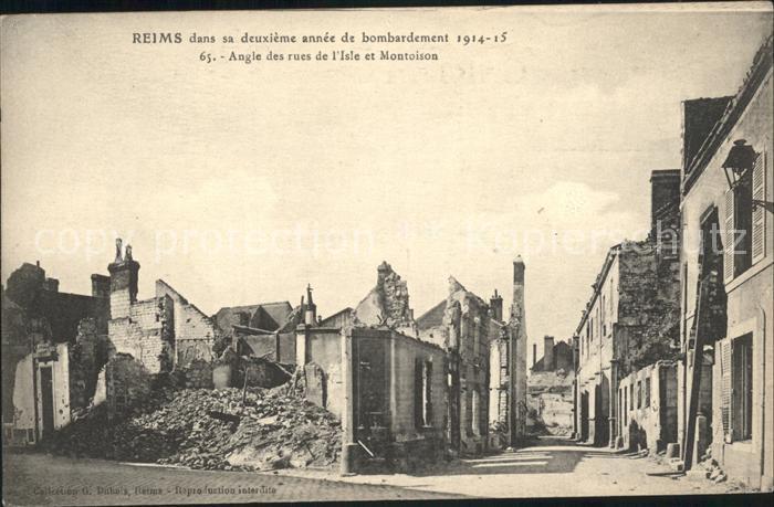 Reims Champagne Ardenne Ruines Bombardement Grande Guerre 1. We