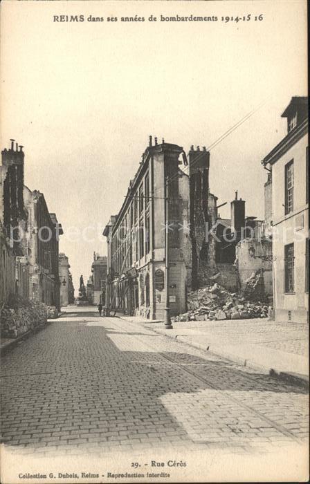 Reims Champagne Ardenne Ruines Bombardement Grande Guerre 1. Weltkrieg