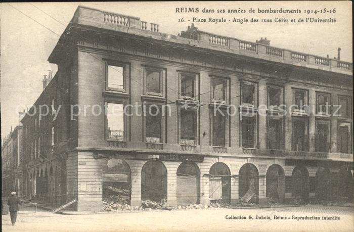 Reims Champagne Ardenne Ruines Bombardement Grande Guerre 1. We