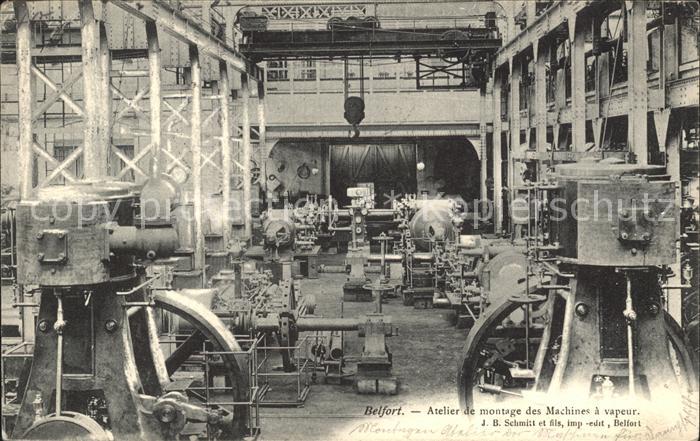 Belfort Alsace Atelier de montage Machines a vapeur In