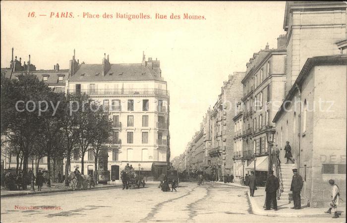 Paris Place des Batignolles Rue des Moines
