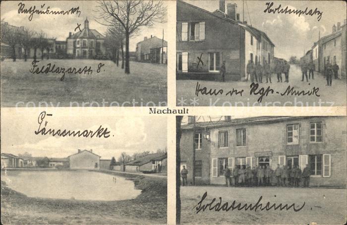 Machault Ardennes Feldlazarett Teich Gänsemarkt Soldatenh