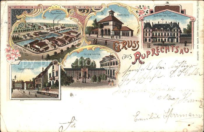 Ruprechtsau Papiermanufactur Wachthaus Schloss Graf von Pourtales Hospiz Lovisa