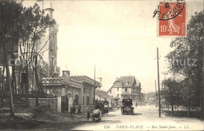 Paris-Plage Rue Saint Jean Stempel auf AK