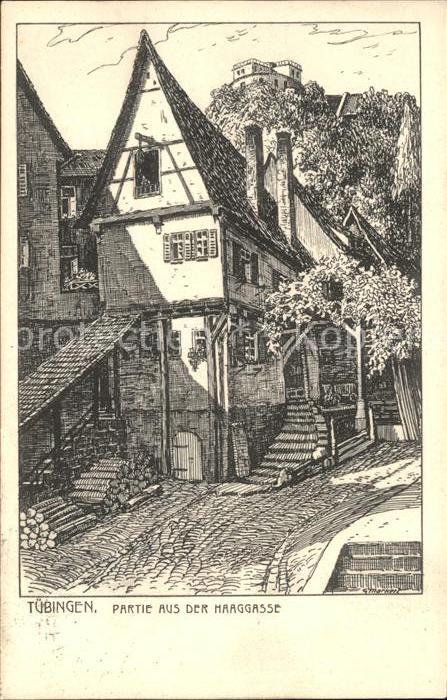 Tuebingen Haaggasse Kuenstlerkarte