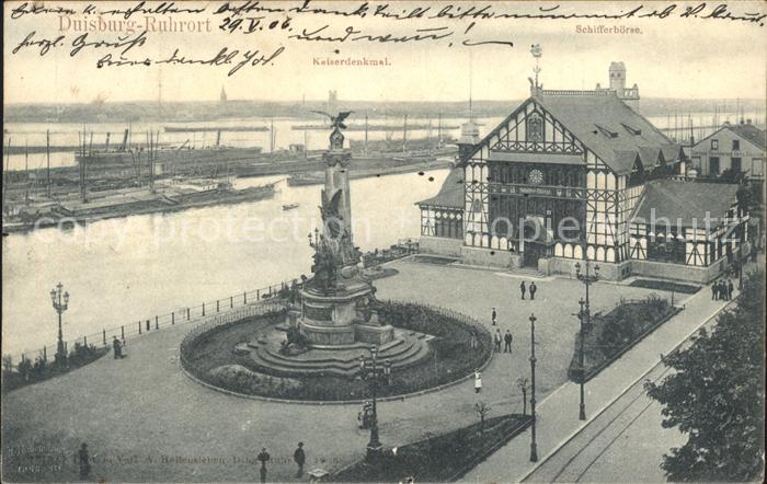 Duisburg Ruhr Kaiserdenkmal Hafen