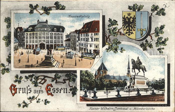 Essen Ruhr Kopstadtplatz Kaiser Wilhelm Denkmal