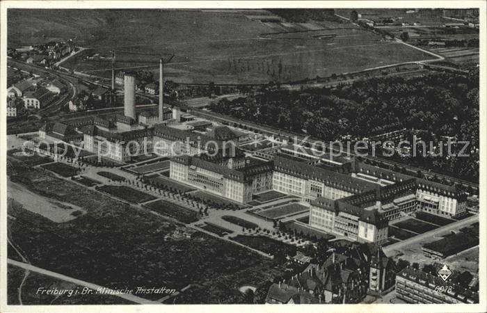 Freiburg Breisgau Fliegeraufnahme Klinische Anstalten