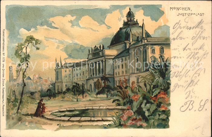 Muenchen Justizpalast Kuenstlerkarte