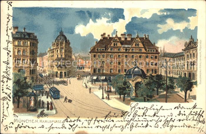 Muenchen Karlsplatz Strassenbahn