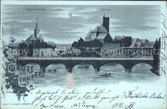 Lauffen Neckar Bruecke Rathaus Kirche