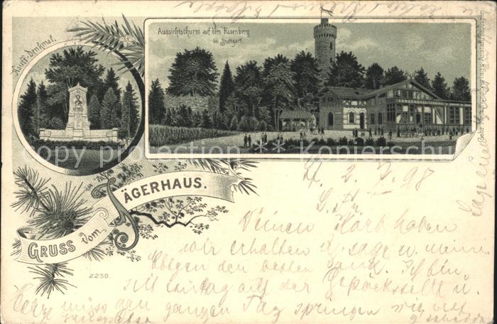 Stuttgart Jaegerhaus Hauff-Denkmal