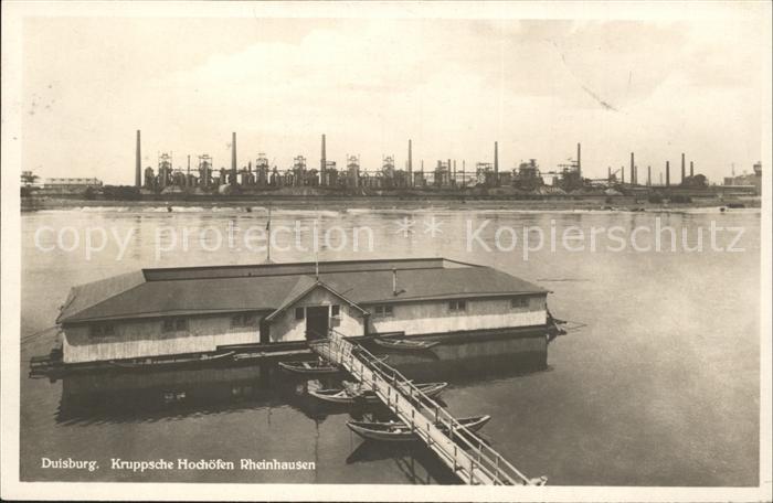Duisburg Ruhr Kruppsche Hochoefen Rheinhausen Bootshaus