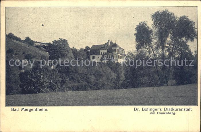Bad Mergentheim Dr. Bofinger Diaetkurhaus am Frauenberg