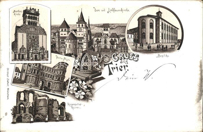 Trier Dom mit Liebfrauenkirche Basilika Porta Negra Kaiserpalast-Ruine