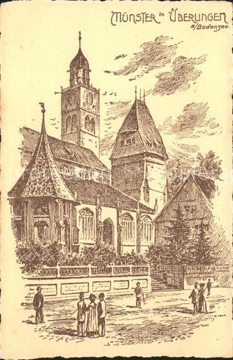 ueberlingen Bodensee Muenster Kuenstlerkarte