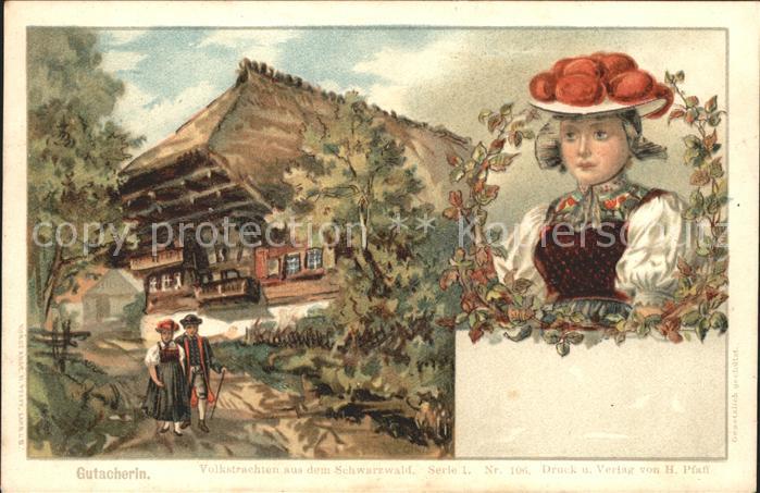 Gutach Breisgau Schwarzwaldhaus Tracht