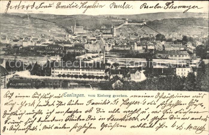 Esslingen Neckar vom Eisberg gesehen