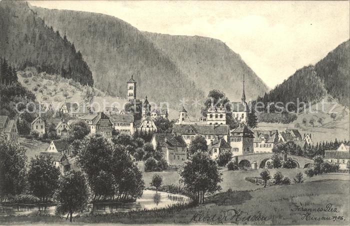 Hirsau Kloster Kuenstlerkarte
