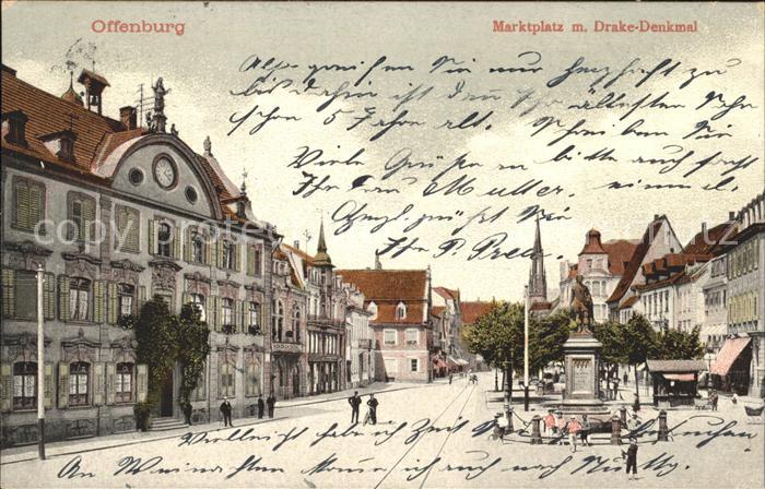 Offenburg Marktplatz Drake-Denkmal