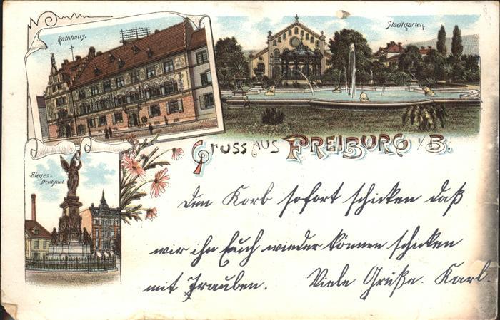 Freiburg Breisgau Siegerdenkmal Rathaus Stadtgarten