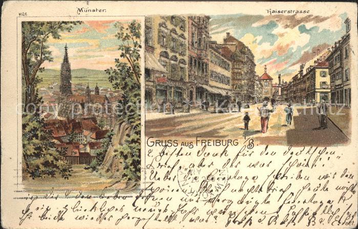 Freiburg Breisgau Muenster Kaiserstrasse