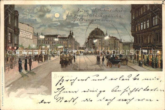 Berlin Weidendammer-Bruecke Litho
