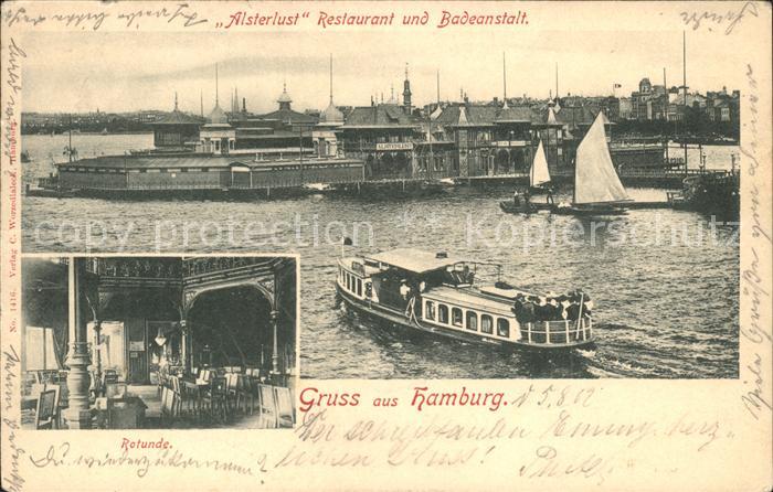 Hamburg Restaurant-Badeanstalt Alsterlust Rotunde