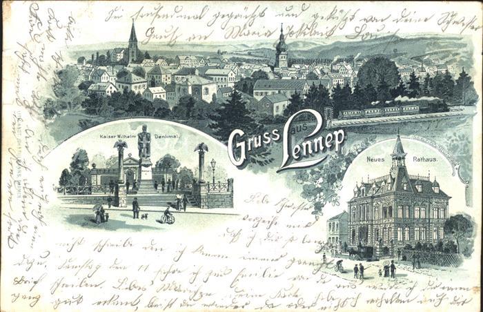 Lennep Neues Rathaus Kaiser Wilhelm Denkmal